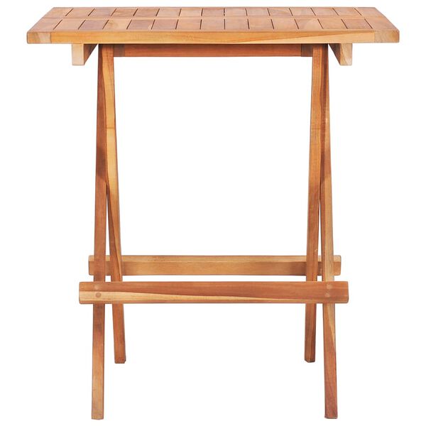 vidaXL Table de bistro pliable 60x60x65 cm Bois de teck solide