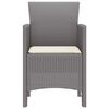 vidaXL Chaise de jardin 4 pcs Gris clair 53 x 49 x 85 cm Polypropyl&egrave;ne