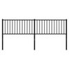 vidaXL T&ecirc;te de lit m&eacute;tal noir 200 cm