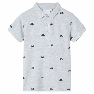 Polo pour enfants mélangé gris 104