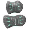 vidaXL Coussin cervical, Coussin dorsal Gris Mousse &agrave; m&eacute;moire de forme