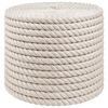 vidaXL Corde en Jute 10 mm Blanc Jute 100% Tossa