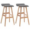 vidaXL Tabourets de bar lot de 2 gris fonc&eacute; tissu