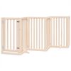 vidaXL Barri&egrave;re pour chiens avec porte pliable 9panneaux bois peuplier