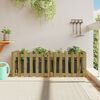 vidaXL Lit sur&eacute;lev&eacute; de jardin design de cl&ocirc;ture bois de pin impr&eacute;gn&eacute;