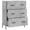 vidaXL Buffet gris b&eacute;ton 69,5x34x90 cm bois d'ing&eacute;nierie