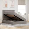 vidaXL Lit avec rangement et matelas Taupe 140 x 200 cm Polyester