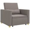 vidaXL Canap&eacute;-lit escamotable simple Taupe tissu