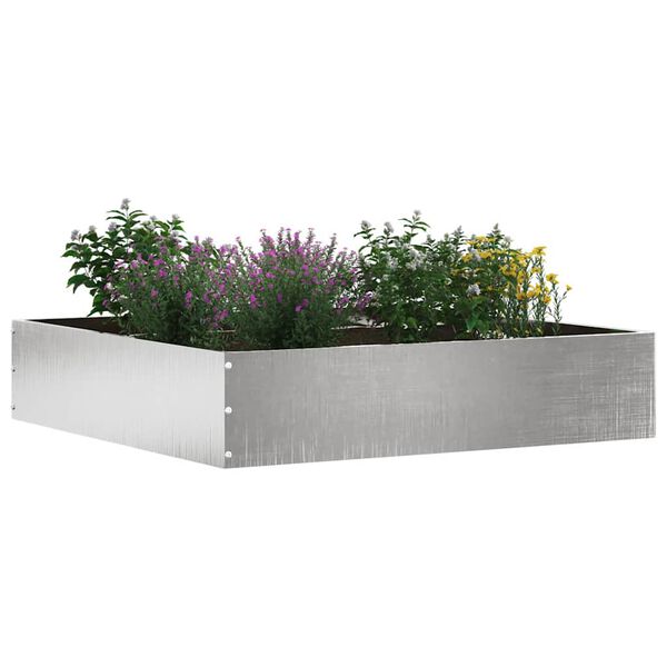 vidaXL Bordure de Pelouse 6 pcs Argent 60 x 60 x 13 cm