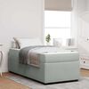 vidaXL Cadre de lit avec matelas Gris clair 80 x 200 cm tissu