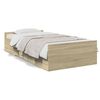 vidaXL Cadre de lit avec tiroirs sans matelas ch&ecirc;ne sonoma 90x200 cm