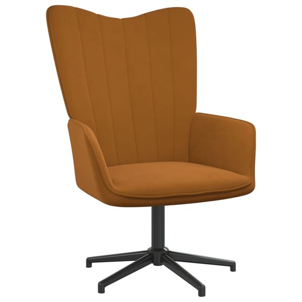 vidaXL Chaise de relaxation Marron Velours