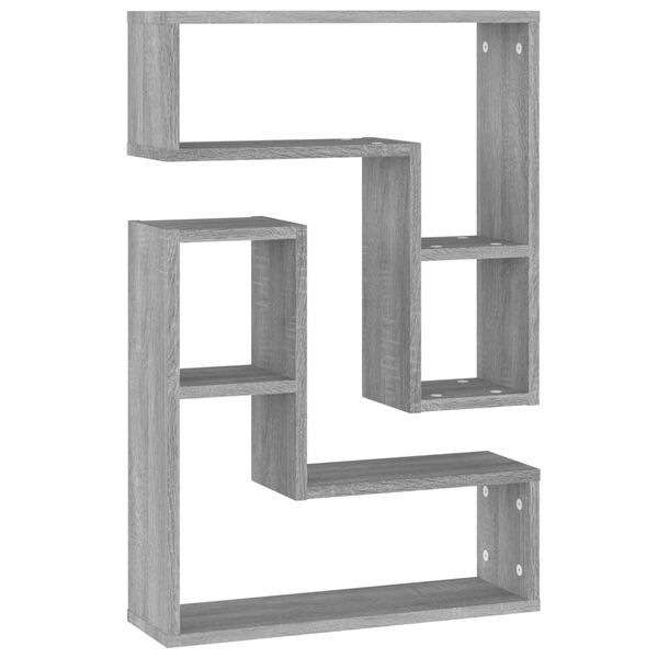 vidaXL Étagères murales 2pcs Sonoma gris 50x15x50 cm Bois d’ingénierie