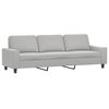 vidaXL Canap&eacute; 3 places repose-pieds Gris clair 210 cm Tissu microfibre