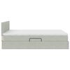 vidaXL Lit de Rangement avec matelas Gris clair 140 x 200 cm Velours