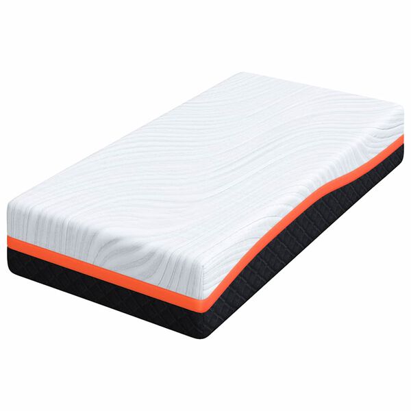 vidaXL Matelas Blanc et Gris 80 x 160 cm Tissu jacquard