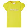 T-shirt enfant &agrave; manches courtes jaune vif 128