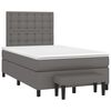 vidaXL Sommier &agrave; lattes de lit avec matelas Gris 120x200 cm Similicuir