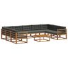 vidaXL Ensemble de canap&eacute;s d'ext&eacute;rieur 10 pcs Naturel et Anthracite