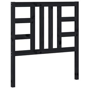 vidaXL T&ecirc;te de lit Noir 96x4x100 cm Bois massif de pin