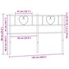 vidaXL T&ecirc;te de lit de remplacement m&eacute;tal noir 120 cm