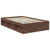 vidaXL Cadre de lit Ch&ecirc;ne brun 120 x 190 cm Pin massif