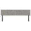 vidaXL T&ecirc;tes de lit 2 pcs gris clair 90x5x78/88 cm velours