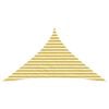 vidaXL Voile d'ombre 3 x 3 x 4,2 m HDPE Triangulaire Jaune et blanc
