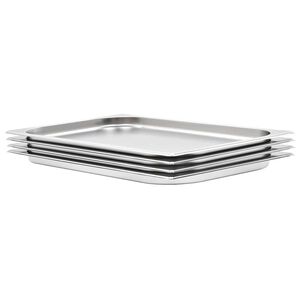 vidaXL R&eacute;cipients Gastronorm 4 pcs GN 1/1 20 mm Acier inoxydable