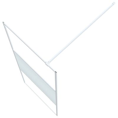 vidaXL Paroi de douche Blanc 80x195 cm Verre ESG transparent