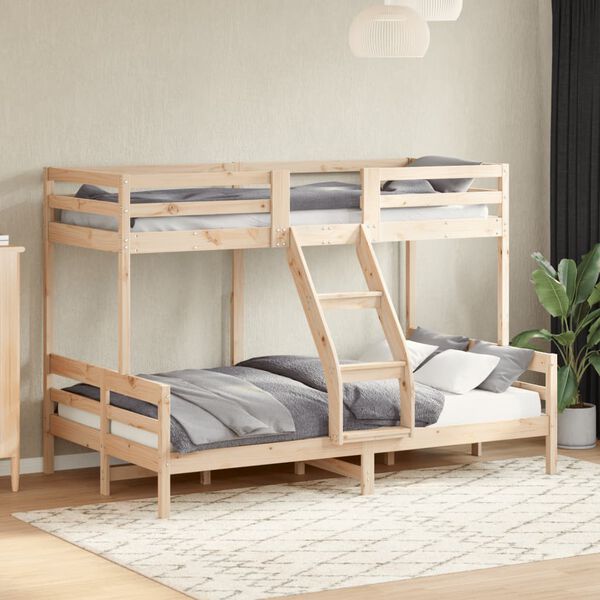 vidaXL Lit superpos&eacute; sans matelas 80x200/120x200 cm bois massif
