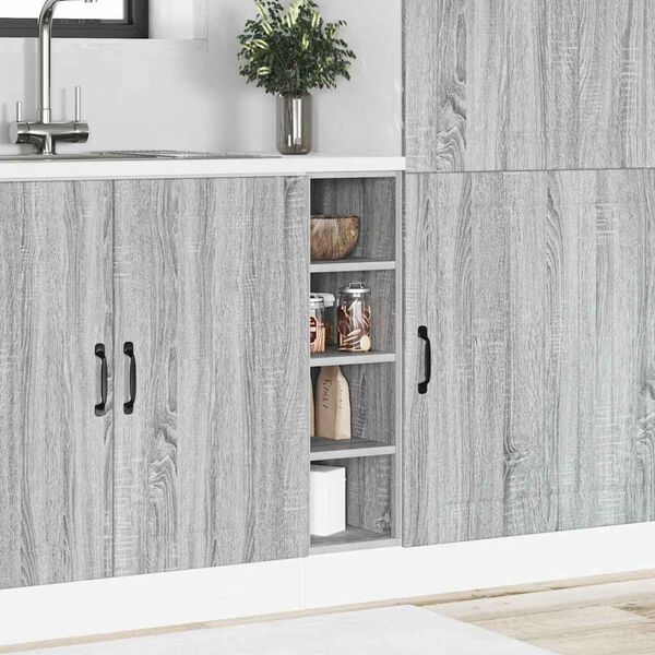 vidaXL Meuble bas "Riga" Gris Sonoma 20&nbsp;x&nbsp;44,5&nbsp;x&nbsp;81,5&nbsp;cm Bois d'ing&eacute;nierie