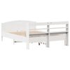 vidaXL Cadre de lit sans matelas blanc 120x190 cm bois de pin massif
