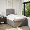 vidaXL Sommier &agrave; lattes de lit avec matelas taupe 120x190 cm tissu