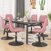 vidaXL Chaises pivotantes &agrave; manger lot de 6 Rose Velours