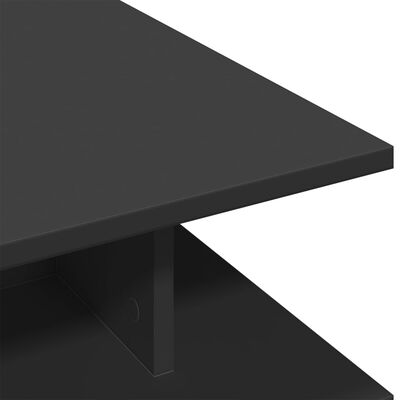 vidaXL Table basse noir 102x55x35 cm bois d'ingénierie