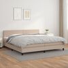 vidaXL Sommier &agrave; lattes de lit avec matelas Cappuccino 200x200 cm