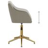 vidaXL Chaises pivotantes &agrave; manger lot de 6 gris clair velours