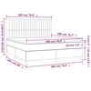 vidaXL Sommier &agrave; lattes de lit avec matelas Cr&egrave;me 180x200 cm Tissu