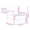 vidaXL Canap&eacute; de jardin accoudoir et table d'appoint blanc massif pin