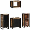 vidaXL Ensemble de mobilier de salle de bain 4 pc Multicolore et noir