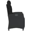 vidaXL Ensemble de bistro 3 pcs avec coussins noir r&eacute;sine tress&eacute;e