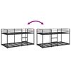 vidaXL Lit superpos&eacute; sans matelas noir 107x203 cm acier