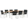 vidaXL Ensemble de salle &agrave; manger pour jardin 9 pc