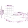 vidaXL Lit avec rangement et LED avec LED Noir 120 x 190 cm Polyester