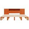vidaXL Lit biblioth&egrave;que sans matelas cire marron 180x200cm bois massif