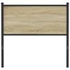 vidaXL T&ecirc;te de lit de remplacement sonoma 90 cm bois d'ing&eacute;nierie et acier