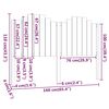 vidaXL T&ecirc;te de lit 166x4x110 cm Bois massif de pin