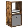 vidaXL Table de chevet avec tiroir Ch&ecirc;ne fum&eacute; 30,5 x 27 x 59,5 cm