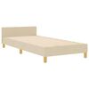 vidaXL Cadre de lit avec t&ecirc;te de lit Cr&egrave;me 80 x 200 cm tissu